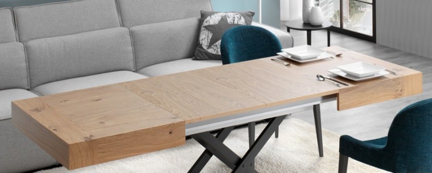 Mesas de centro elevables y extensibles